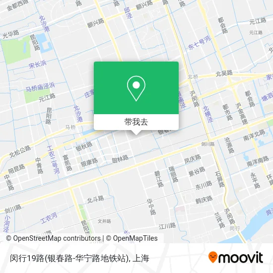 闵行19路(银春路-华宁路地铁站)地图