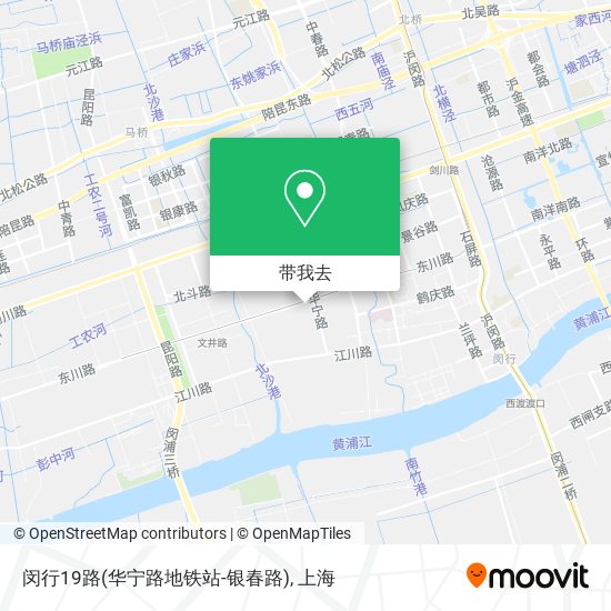 闵行19路(华宁路地铁站-银春路)地图