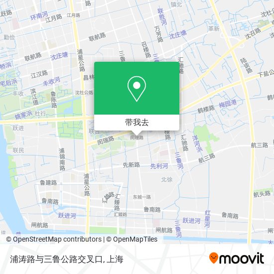 浦涛路与三鲁公路交叉口地图