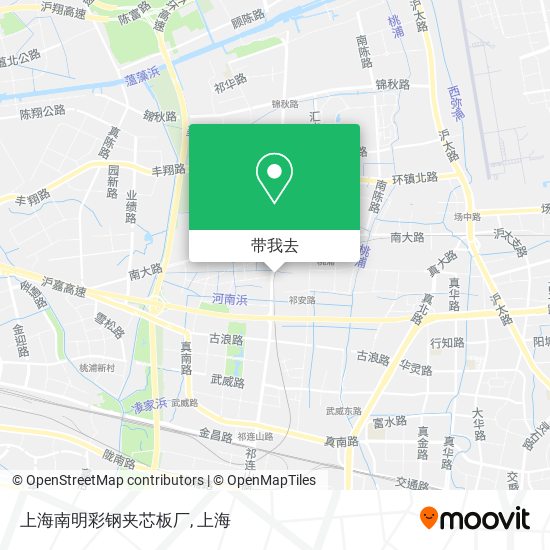 上海南明彩钢夹芯板厂地图