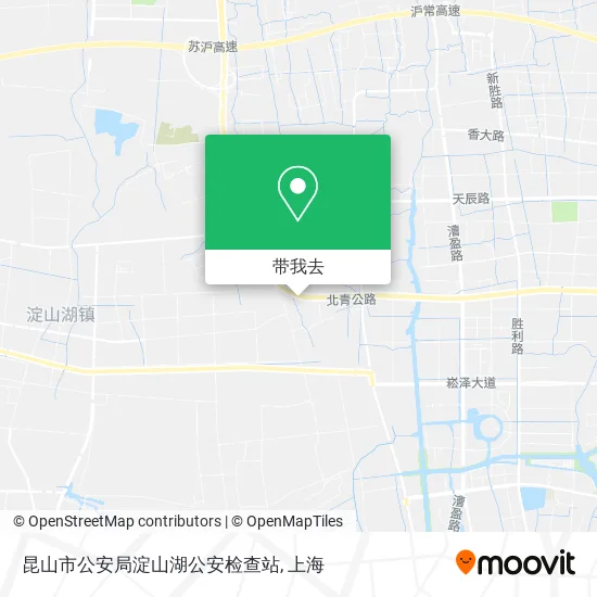 昆山市公安局淀山湖公安检查站地图