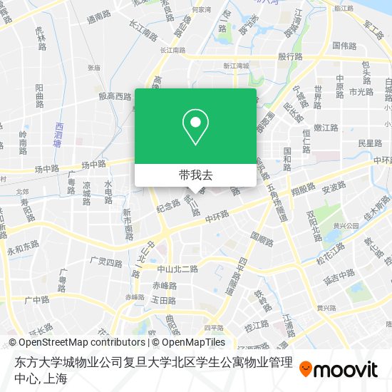 东方大学城物业公司复旦大学北区学生公寓物业管理中心地图