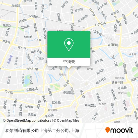 泰尔制药有限公司上海第二分公司地图