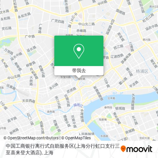 中国工商银行离行式自助服务区(上海分行虹口支行三至喜来登大酒店)地图