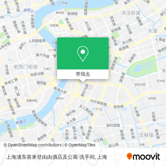 上海浦东喜来登由由酒店及公寓-洗手间地图