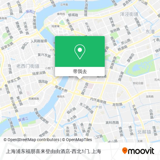 上海浦东福朋喜来登由由酒店-西北1门地图