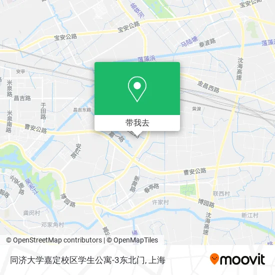 同济大学嘉定校区学生公寓-3东北门地图