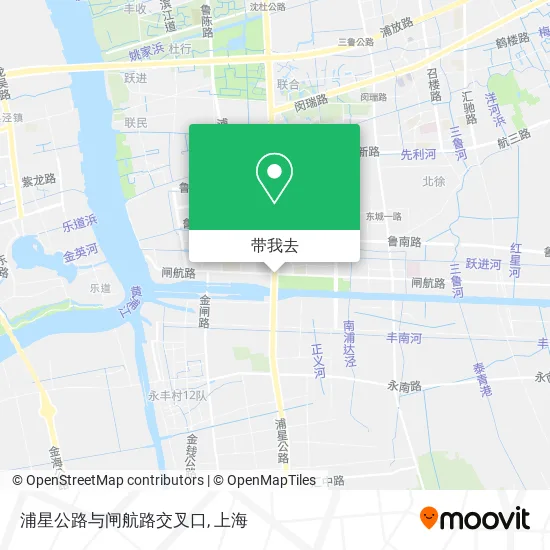 浦星公路与闸航路交叉口地图