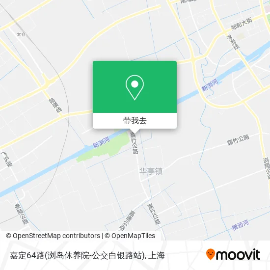 嘉定64路(浏岛休养院-公交白银路站)地图