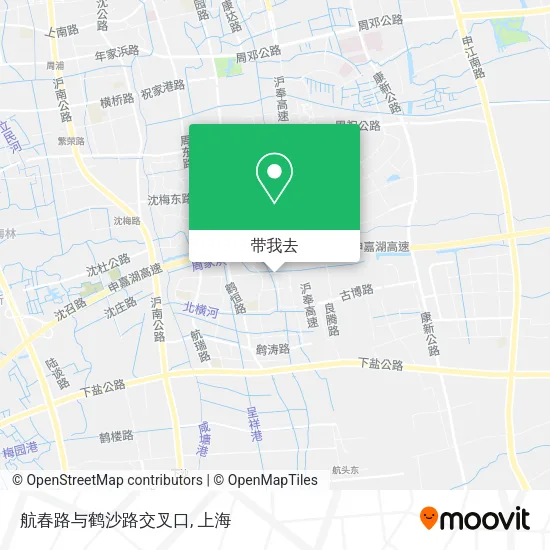 航春路与鹤沙路交叉口地图