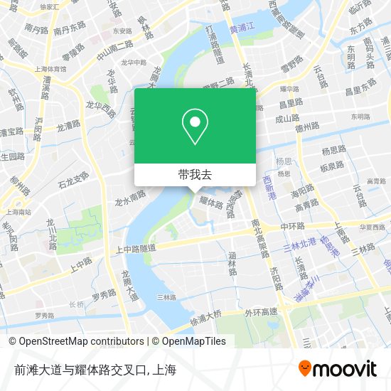 前滩大道与耀体路交叉口地图