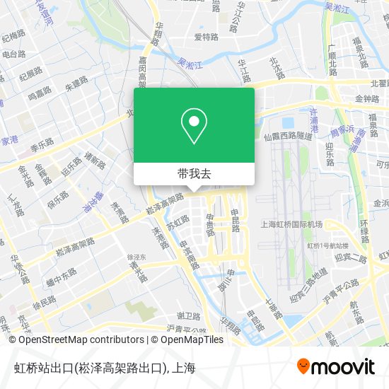 虹桥站出口(崧泽高架路出口)地图