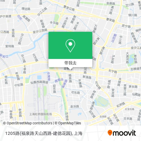 1205路(福泉路天山西路-建德花园)地图
