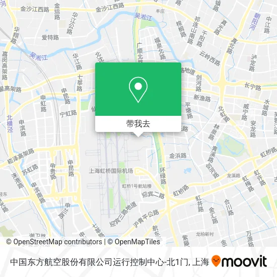 中国东方航空股份有限公司运行控制中心-北1门地图