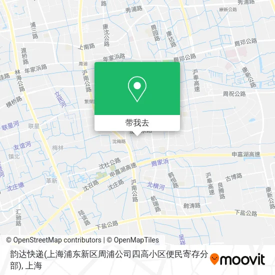 韵达快递(上海浦东新区周浦公司四高小区便民寄存分部)地图