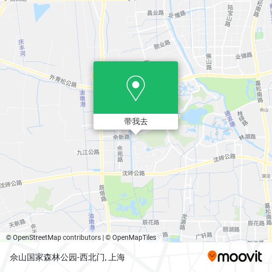 佘山国家森林公园-西北门地图