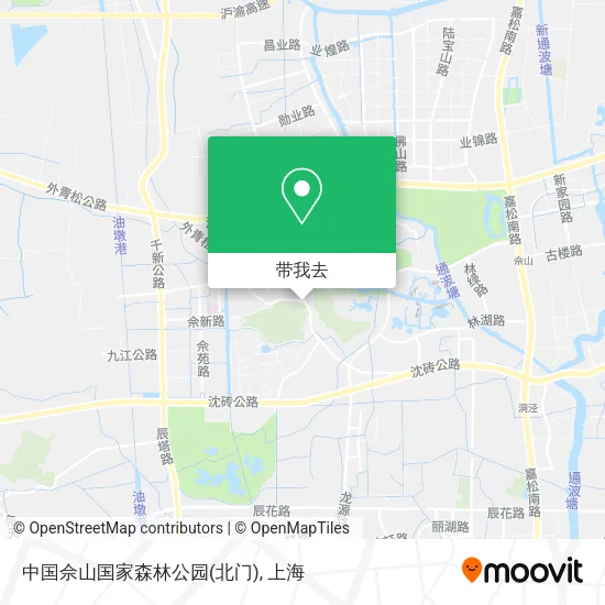 中国佘山国家森林公园(北门)地图