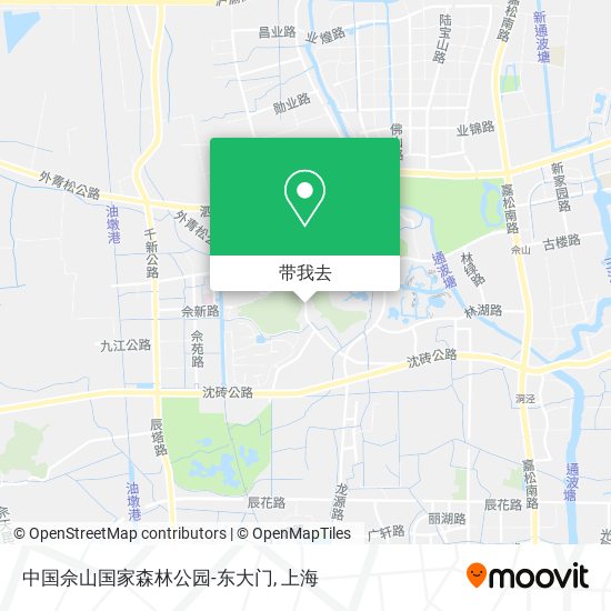中国佘山国家森林公园-东大门地图