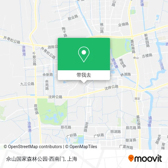 佘山国家森林公园-西南门地图