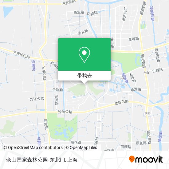 佘山国家森林公园-东北门地图