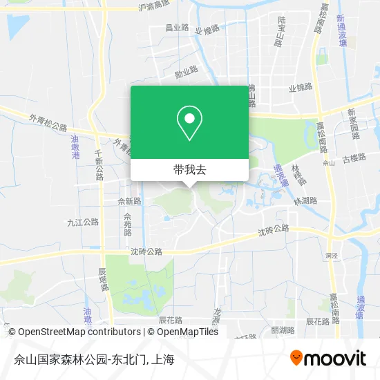 佘山国家森林公园-东北门地图