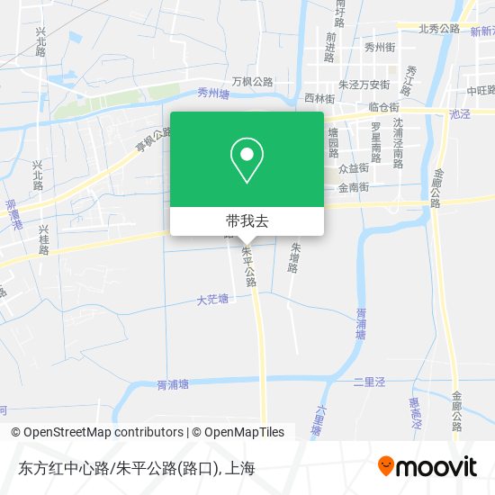 东方红中心路/朱平公路(路口)地图