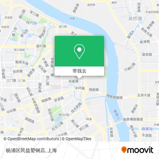 杨浦区民益塑钢店地图