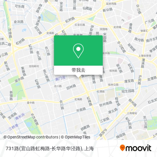 731路(宜山路虹梅路-长华路华泾路)地图