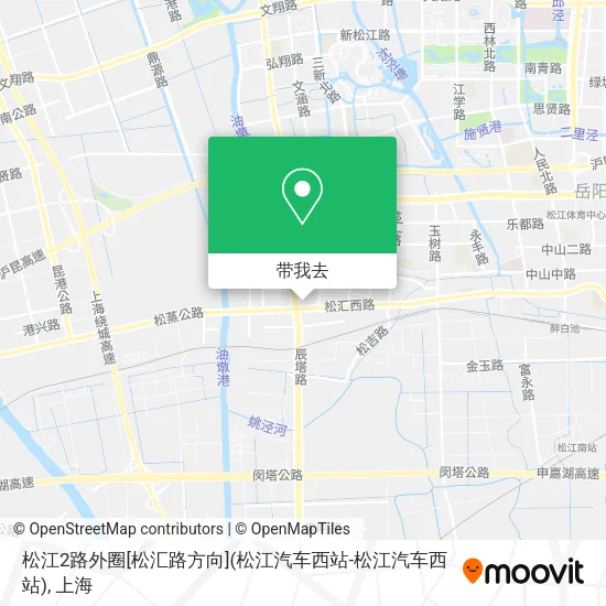 松江2路外圈[松汇路方向](松江汽车西站-松江汽车西站)地图
