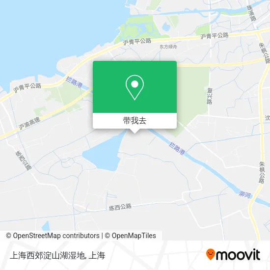 上海西郊淀山湖湿地地图