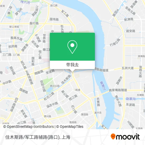 佳木斯路/军工路辅路(路口)地图