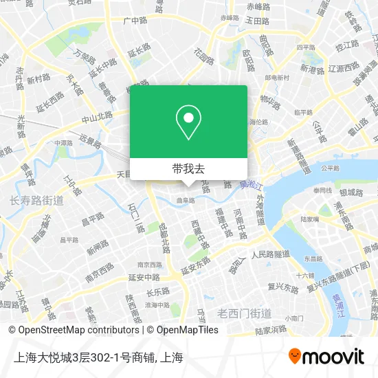 上海大悦城3层302-1号商铺地图