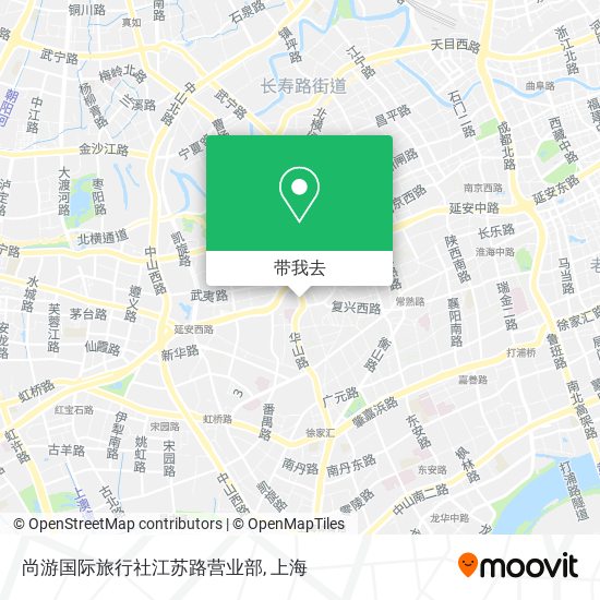 尚游国际旅行社江苏路营业部地图