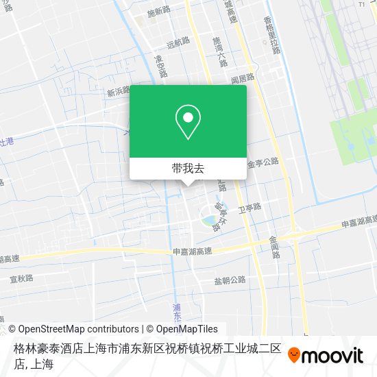 格林豪泰酒店上海市浦东新区祝桥镇祝桥工业城二区店地图