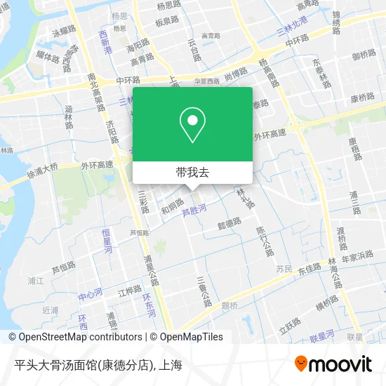 平头大骨汤面馆(康德分店)地图