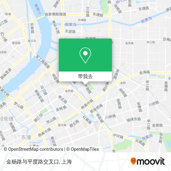 金杨路与平度路交叉口地图