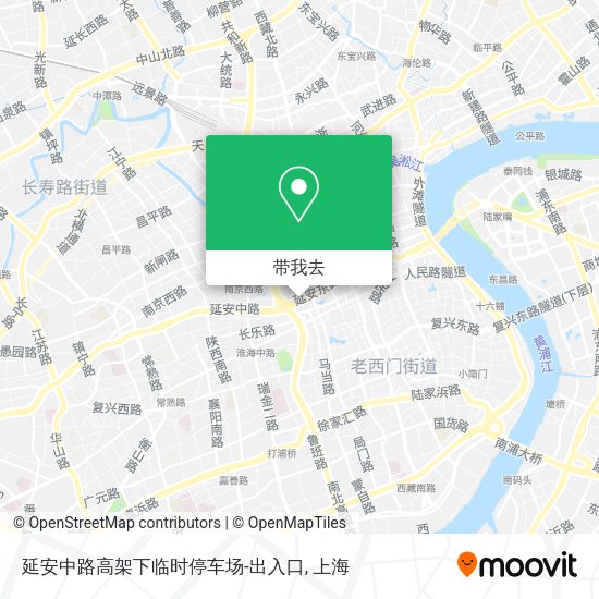 延安中路高架下临时停车场-出入口地图