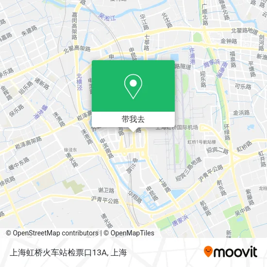 上海虹桥火车站检票口13A地图
