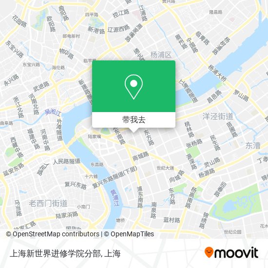 上海新世界进修学院分部地图