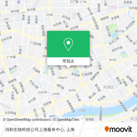 消和生物科技公司上海服务中心地图