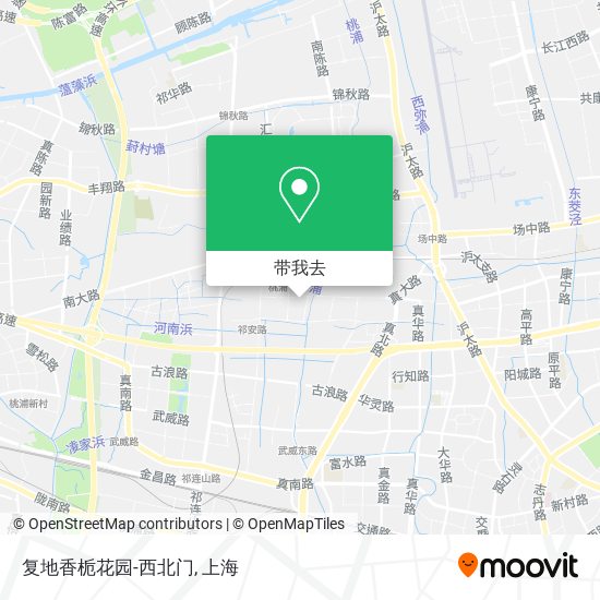 复地香栀花园-西北门地图