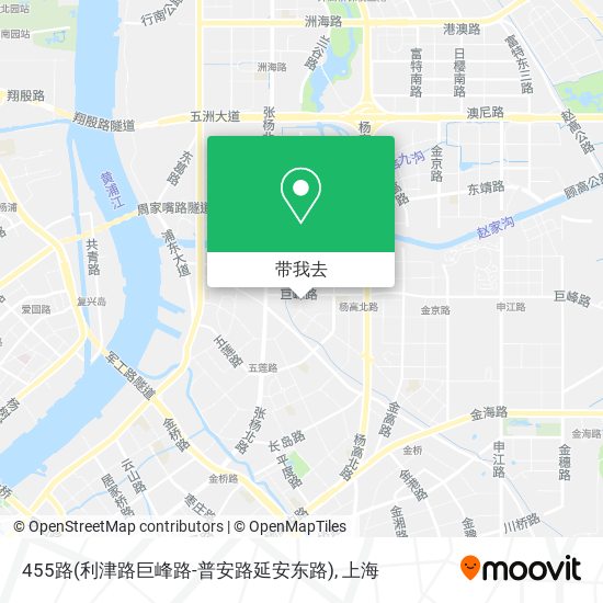 455路(利津路巨峰路-普安路延安东路)地图