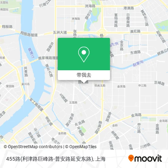 455路(利津路巨峰路-普安路延安东路)地图