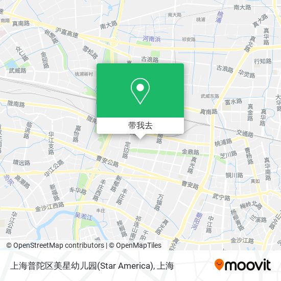 上海普陀区美星幼儿园(Star America)地图