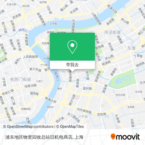 浦东地区物资回收总站旧机电商店地图