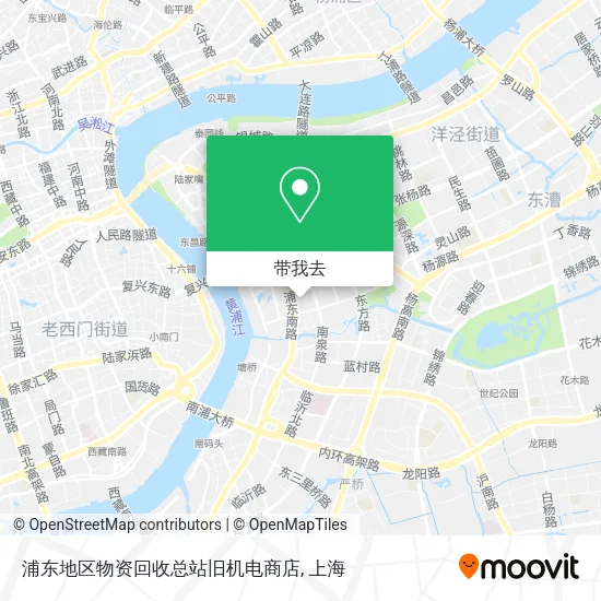 浦东地区物资回收总站旧机电商店地图