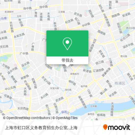 上海市虹口区义务教育招生办公室地图