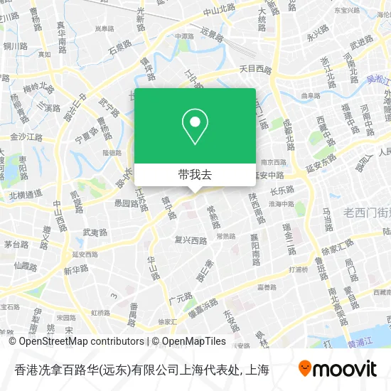 香港冼拿百路华(远东)有限公司上海代表处地图
