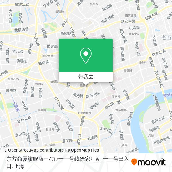 东方商厦旗舰店一/九/十一号线徐家汇站-十一号出入口地图