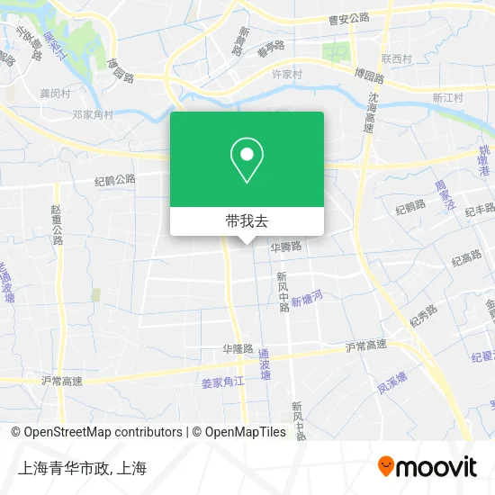 上海青华市政地图